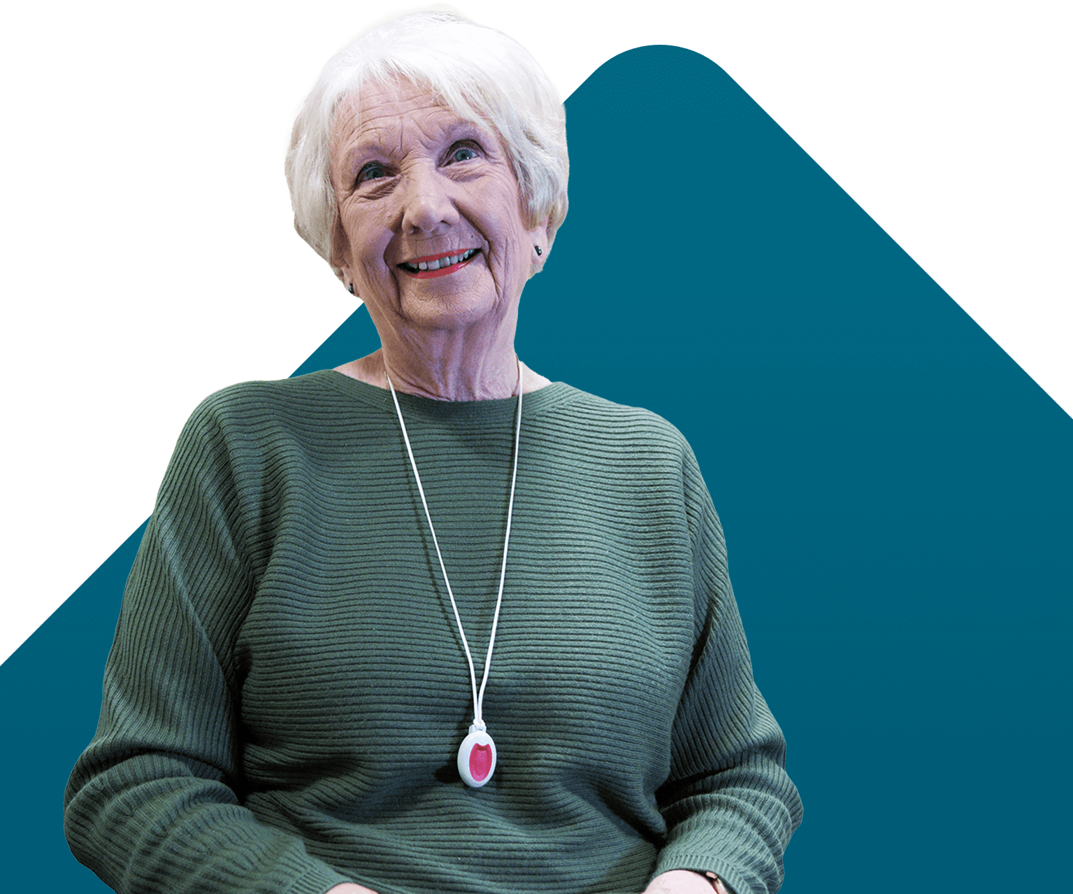 Caregiver and elderly person embracing warmly