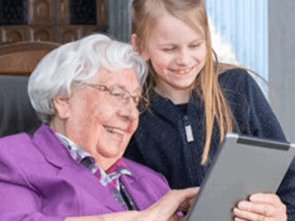 Ceredigion CONNECT client says her digital tablet is fantastic and uses it daily