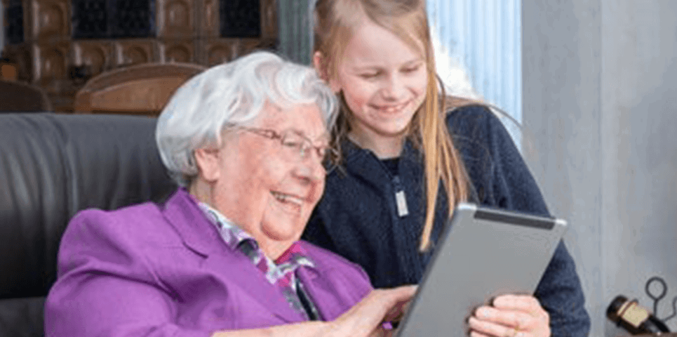 Ceredigion CONNECT client says her digital tablet is fantastic and uses it daily