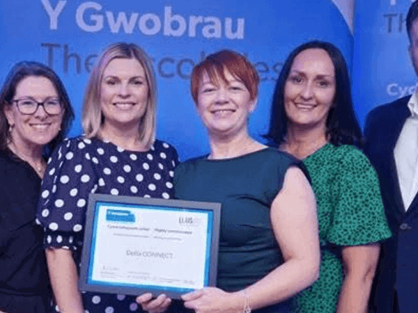 Delta Wellbeing highly commended at Social Care Wales Accolades for outstanding partnership work