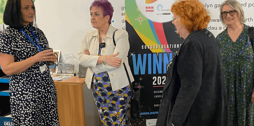 Welsh Minister visits Delta Wellbeing and Home First team