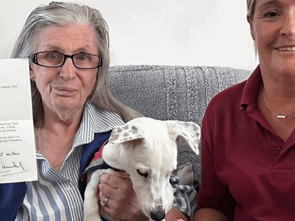 Catherine Anderson and Chloe the Jack Russell